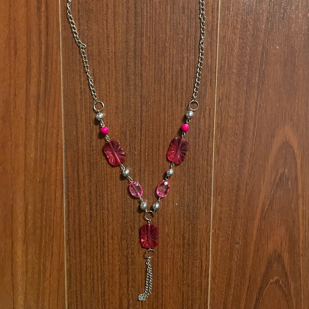 Pink jeweled Necklace